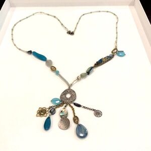 Silpada sterling silver and beaded necklace, lightly worn